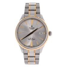 Tudor Style Automatic Watch Stainless Steel and Yellow Gold 38