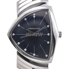 with paper HAMILTON Ventura H24411232 black Dial Quartz Men's Watch C#147015