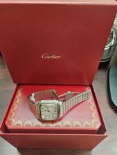 Cartier Santos De Cartier Medium White Dial WSSA0029 Card Luxury Pilot Watch 35m
