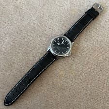 Sinn 556 Automatic Watch Black Dial Steel Case Leather Strap Used