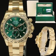 2019 PAPERS MINT GREEN DAYTONA Rolex 116508 Yellow Gold 40mm John Mayer Watch