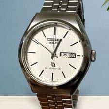 Citizen Vintage Quartz CQ 4-851358Y Watch Wrist 17cm Unisex Rare Japan
