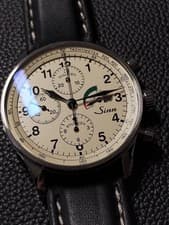 Sinn 956 KLASSIK Chronograph Cream Dial Valjoux 7750 Power Reserve Men's 41mm