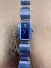 MELUS Swiss Silver & Blue Dial Lady's Vintage Watch Used From Japan