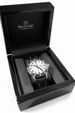 Damasko DA47-60 White Dial Black Leather Men's Wristwatch with Box & Papers