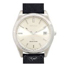 Seiko Grand Seiko Quartz Men's Watch 36mm Stainless Steel Leather Band Box