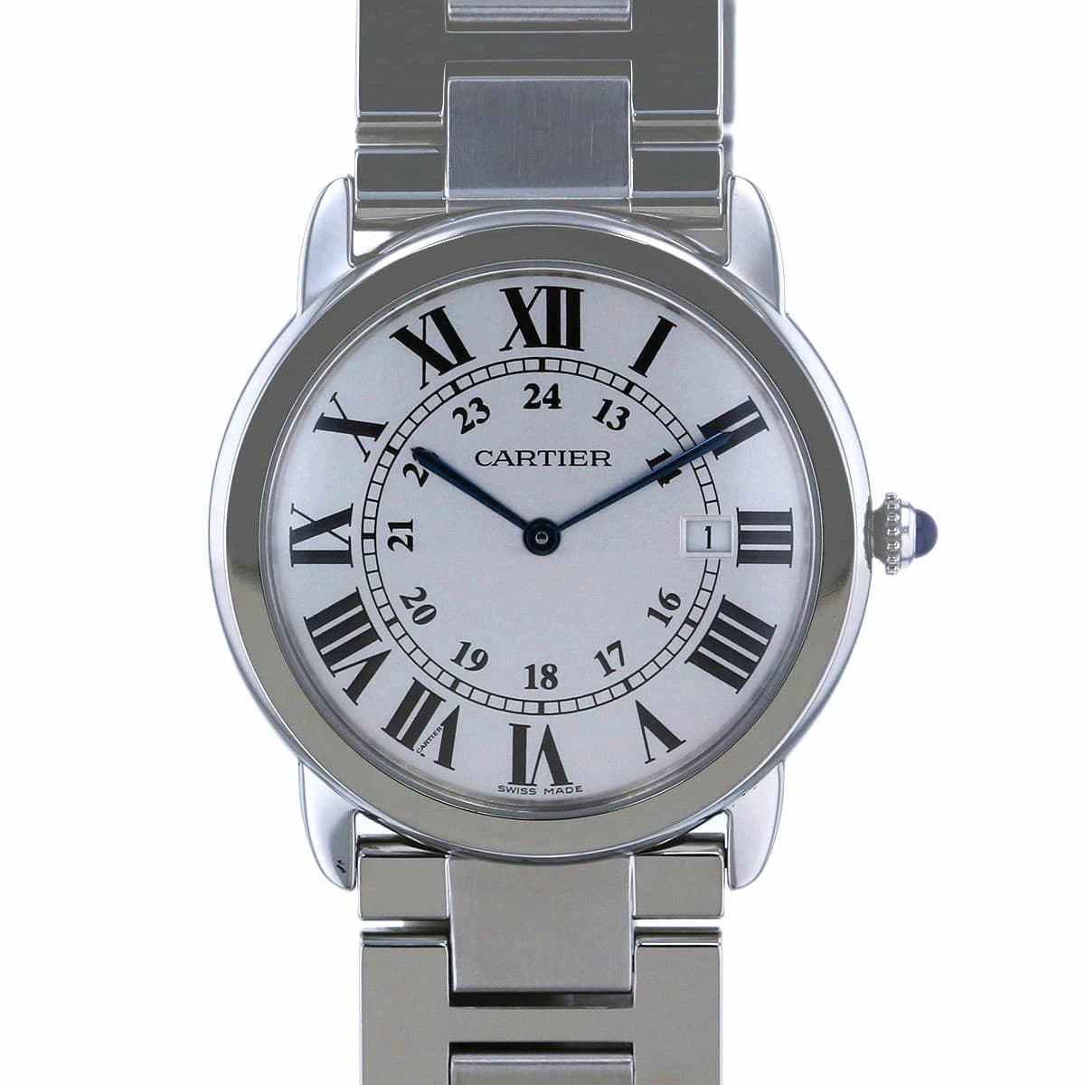 CARTIER Ronde Solo de CARTIER LM watch W6701005 stainless steel silver quartz me