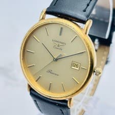 LONGINES 156 7240 Wristwatch Gold Presence Slim Case Vintage Authentic