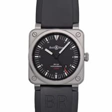BELL & ROSS Holograph BR03-92 BR0392-HOR-BLC/SRB Automatic Black Dial Mens Watch