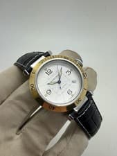 2002 Cartier Pasha Two Tone Stainless Steel Gold Automatic Watch W3103555 B+P