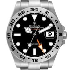Rolex Explorer II 42 Black Dial Steel Mens Watch 216570 Card