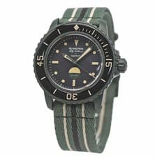 Blancpain x Swatch Watch Bioceramic Scuba Fifty Fathoms Green Abyss Men's w/Box