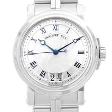 Breguet MarineII Large Date 5817ST 5817ST/12/SV0 Silver Guilloche Men Automatic