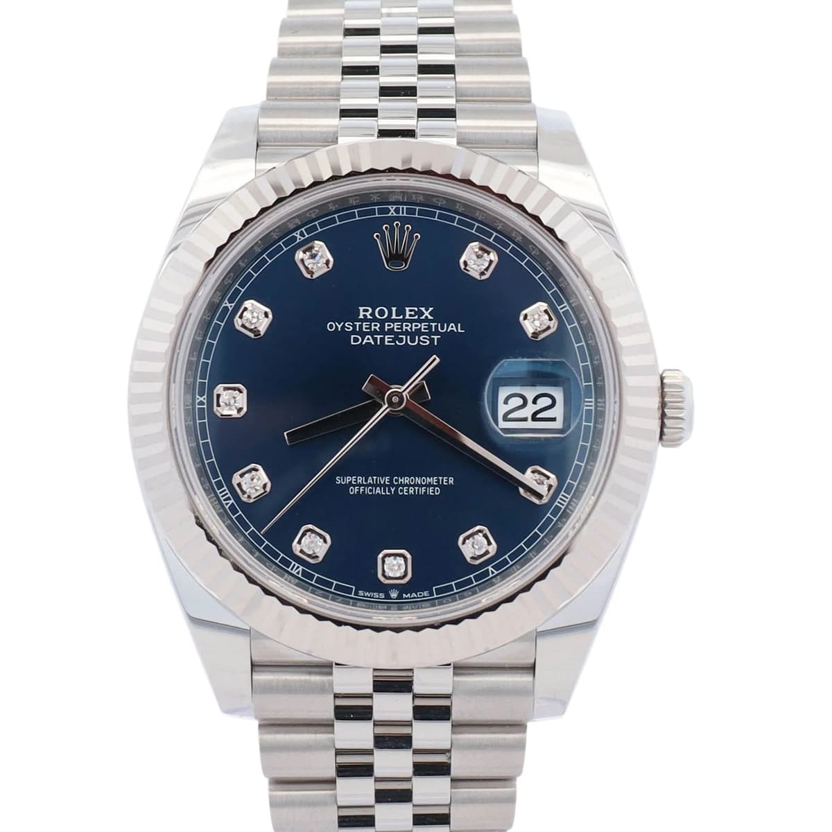 Rolex Datejust 41mm Blue Dial Watch Ref# 126334