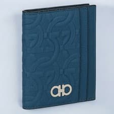 Ferragamo Men’s Belt 661077CALF Denim Leather 8x10cm New From Japan