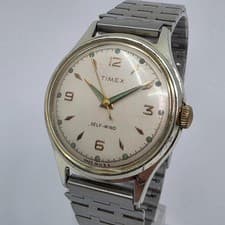 Vintage CIrca 1950's Timex Self Wind Made In USA Mens Watch 35mm