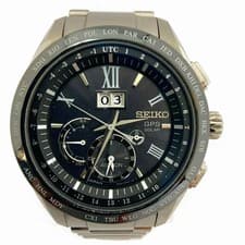SEIKO SBXB139 Astron Black Dial Solar Radio Controlled GPS Titanium Used watch