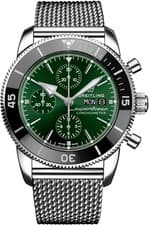 Breitling Superocean Heritage Green Dial Chronograph Men's Watch A13313121L1A1