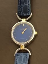 Junghans Vintage Watch Blue Dial Stainless Steel Rare German Collectible