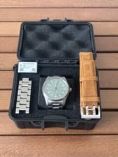 Hamilton Khaki Field Titanium H70205860 Auto 38mm Green Dial Watch Ti Band