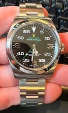 ROLEX Black Dial AIR KING 116900 STAINLESS STEEL 40MM SAPHIRE CRYSTAL C. 2017