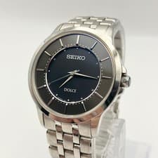 Seiko Dolce Solar Radio Controlled Watch Silver Mens - Working Condition