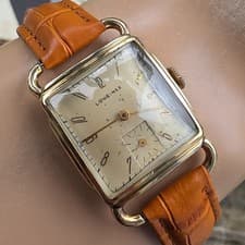 Vintage LONGINES men's manual wind watch 10L 10K GF swiss Art Numeral Dial 1942