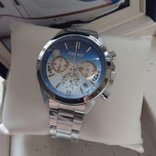 Seiko Kagayaki W7 Series Watch Shinkansen Commemorative Blue Dial Silver Band