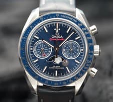 OMEGA Speedmaster Moonphase Blue 304.33.44.52.03.001 Box & Papers 2024 Warranty