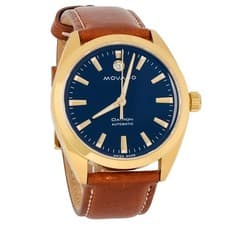 Movado Heritage Datron Men's Gold Tone PVD Stainless Automatic Watch 3650144