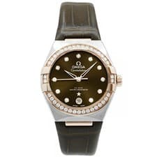 Omega Watch Constellation Steel & Sedna Gold Diamonds 131.28.36.20.63.001 -