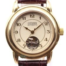 Rare CITIZEN Automatic Open Heart Men's Watch 8228-824474 Vintage 90s Skeleton