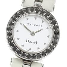 BVLGARI B-zero1 BZ22S black diamond bezel white Dial Quartz Ladies Watch_953485
