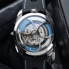 MB&F M.A.D.1 MAD 1S SWISS Limited Edition Ice Blue Steel Automatic 42mm Watch