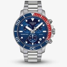 Tissot Seastar 1000 Quartz Chrono Blue Dial Men's Watch T120.417.11.041.03 45.5m