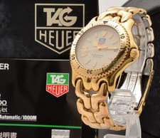 [NEAR MINT /Box] TAG Heuer SEL S94.006 Gold Professional Quartz 38mm Men's Watch