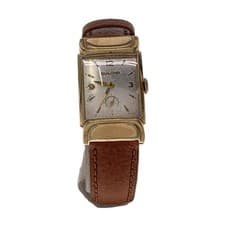 Bulova Hand Wind Watch Analog Leather Strap Silver BRW Case 3 5x2 2cm