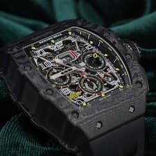 Richard Mille Flyback Skeleton Carbon Rubber Strap MINT COMPLETE SET RM11-03