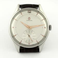 GREAT JUMBO OMEGA REF 2505 MANUAL WIND ST STEEL GENTS WATCH VINTAGE FROM 1952'