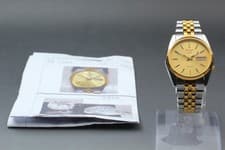 Vintage [CLA'd NEAR MINT] SEIKO 5 7009-3110 Gold Dial Two Tone AT Mens Watch