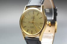 Vintage 1982 Omega De Ville Mens Quartz Slim Gold Dial Ref.191.0096 [Near Mint]