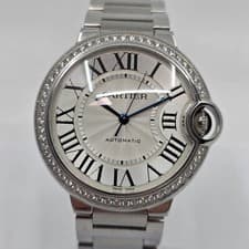 $13k Cartier Ballon Bleu De Cartier 36mm Silver Factory Diamond Bezel