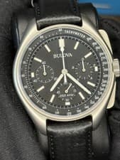 Bulova Men's 45MM Lunar Pilot Chrono Watch with Box 96B251
