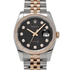 ROLEX Datejust 116231G Black computer/diamond WATCH 716001
