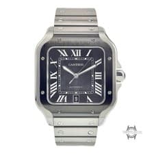 Cartier Santos de Cartier Large Steel / Gray / Roman / Bracelet Ref. WSSA0037