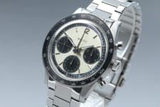 [ Box, Paper ] BALTIC Tricompax Panda Chronograph 38mm Manual Winding Mens Watch