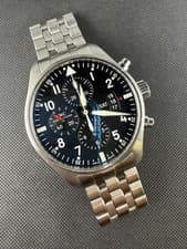 IWC Pilot's Chronograph 42mm Men's Black Dial With Card - IW377704