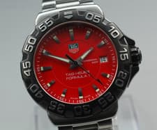 TAG Heuer Formula 1 WAH1112 Red Dial Quartz 41mm Men's Watch w/ Box