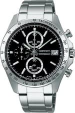 Seiko Spirit SBTR005 Black Dial Chronograph Stainless Steel Men's Watch
