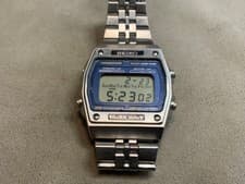 Seiko Silver Wave A229-5040 Digital Watch Used Tested From Japan